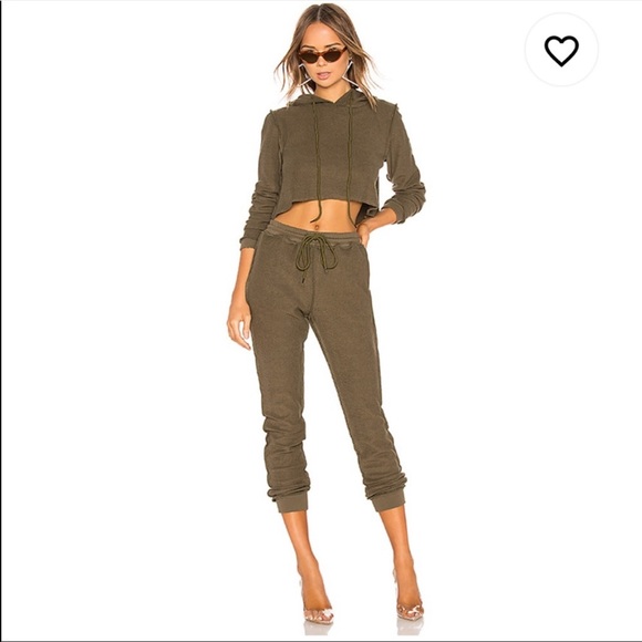 Danielle Guizio Pants - Danielle Guizio inside out hooded sweat set medium